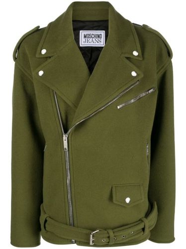 Veste militaire à revers crantés - MOSCHINO JEANS - Modalova