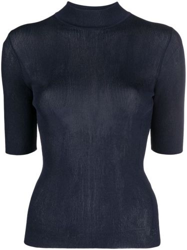 Haut en maille nervurée à manches courtes - Tory Burch - Modalova
