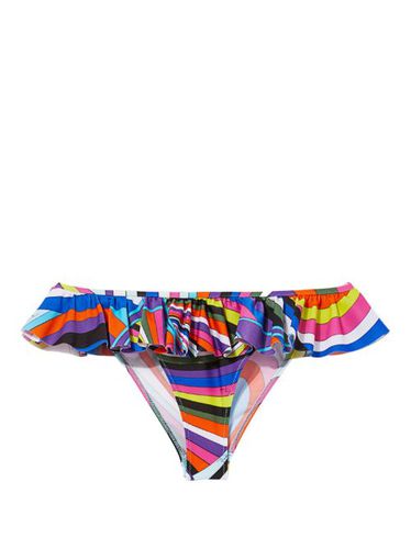 Bas de bikini volanté à imprimé ondulé - PUCCI - Modalova