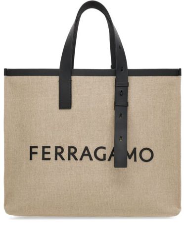 Sac cabas en cuir à logo embossé - Ferragamo - Modalova