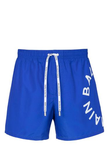 Short de bain à logo imprimé - Balmain - Modalova