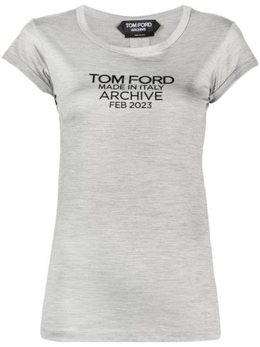 T-shirt en soie à logo imprimé - TOM FORD - Modalova