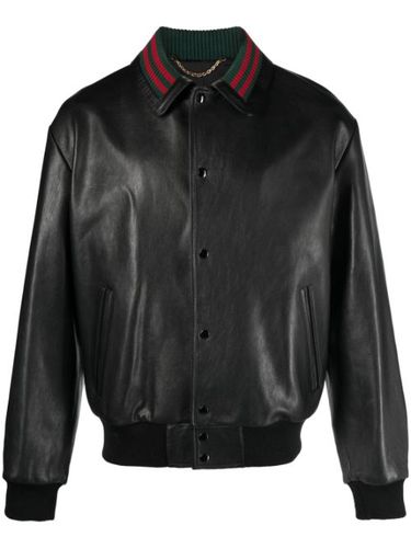 Veste bomber à bandesl Web au col - Gucci - Modalova