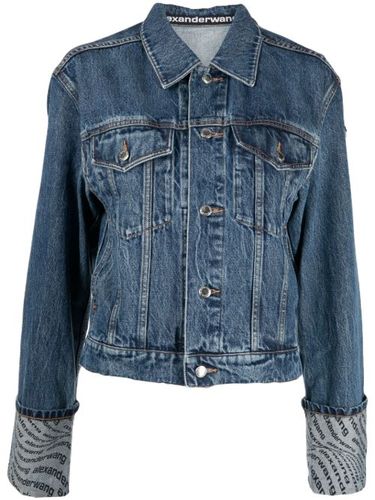 Veste en jean à logo imprimé - Alexander Wang - Modalova