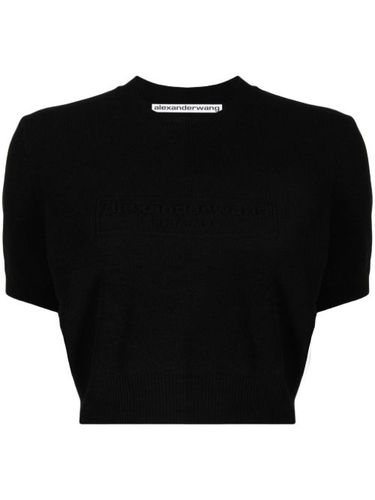 Haut crop à logo embossé - Alexander Wang - Modalova