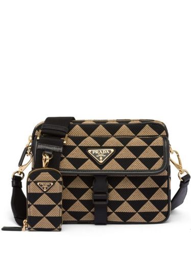 Sac porté épaule à motif brodé - Prada - Modalova