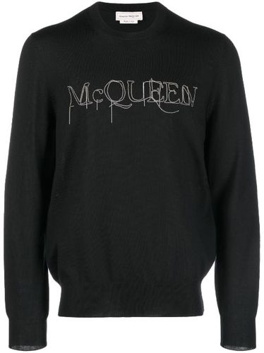 Pull en coton à logo brodé - Alexander McQueen - Modalova