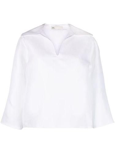 Chemise en soie à col italien - Tory Burch - Modalova