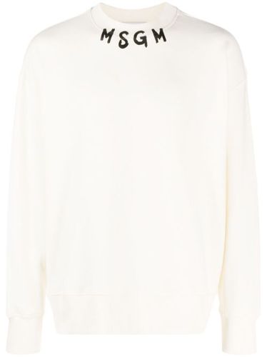 Sweat en coton à logo imprimé - MSGM - Modalova