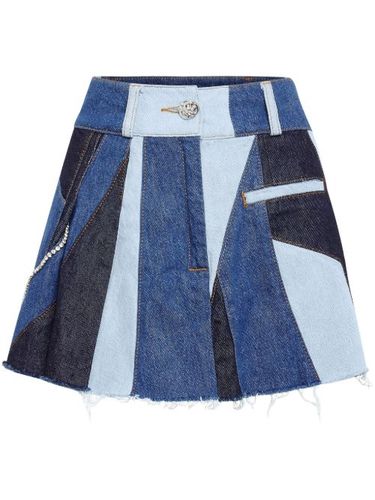 Minijupe en jean à design patchwork - Philipp Plein - Modalova