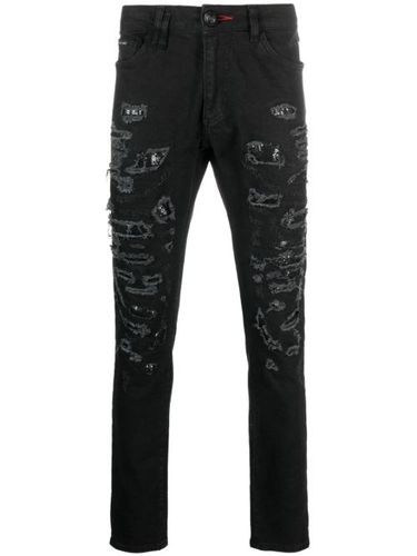 Jean slim à effet usé - Philipp Plein - Modalova