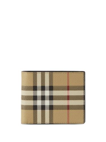 Portefeuille pliant à carreaux - Burberry - Modalova