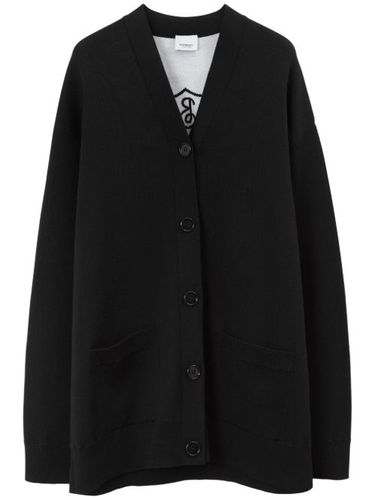Cardigan à logo brodé - Burberry - Modalova