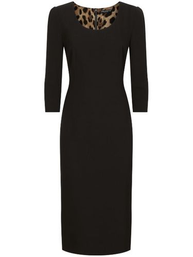 Robe mi-longue en laine vierge - Dolce & Gabbana - Modalova