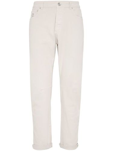 Jean droit à taille mi-haute - Brunello Cucinelli - Modalova