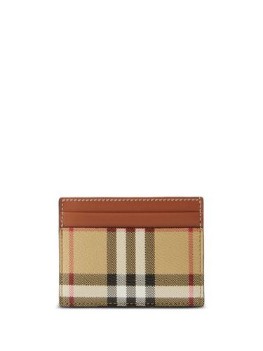 Porte-cartes en cuir à carreaux - Burberry - Modalova