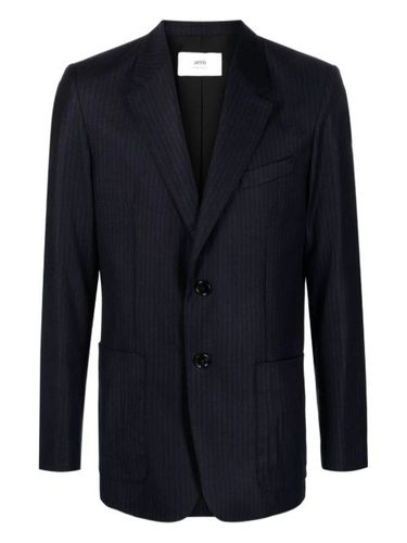 Blazer boutonné à fines rayures - AMI Paris - Modalova