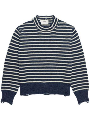 Pull rayé à col rond - AMI Paris - Modalova