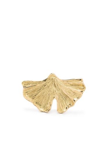 Kt yellow gold mini Ginkgo single earring - Aurelie Bidermann - Modalova