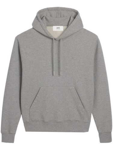 Hoodie en coton biologique à logo brodé - AMI Paris - Modalova