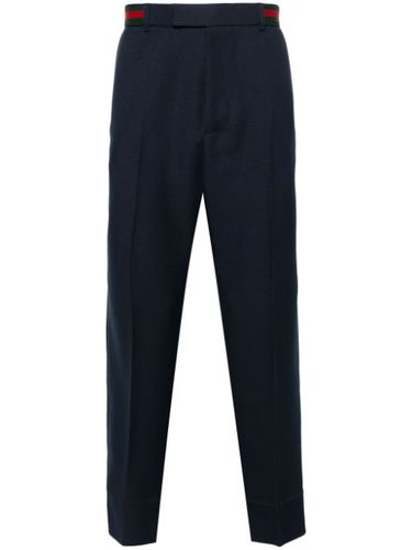 Gucci pantalon à bandes Web - Bleu - Gucci - Modalova