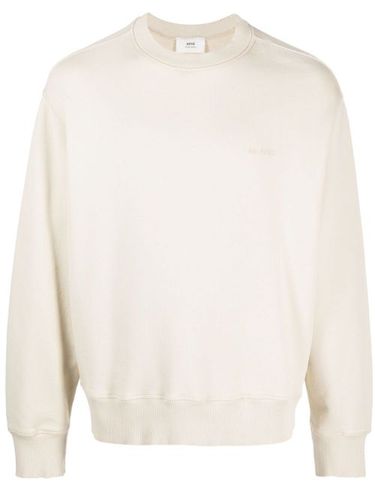 Hoodie en coton à logo brodé - AMI Paris - Modalova
