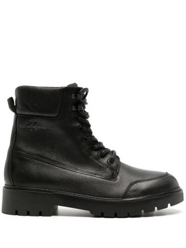 Bottines en cuir à patch logo - Calvin Klein Jeans - Modalova