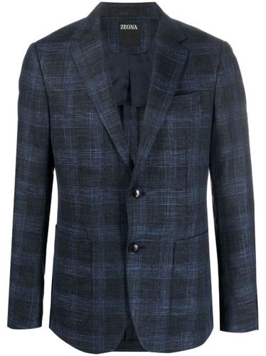 Blazer boutonné à carreaux - Zegna - Modalova