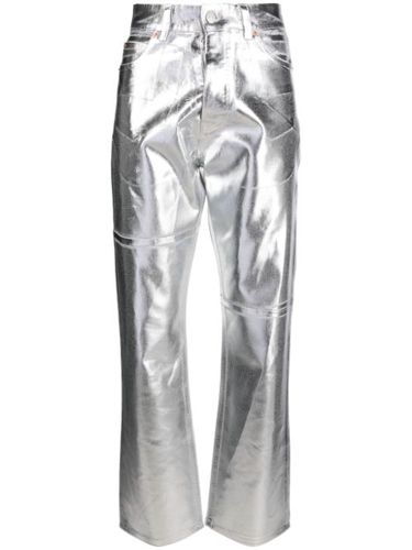 Jean fuselé à effet métallisé - MM6 Maison Margiela - Modalova