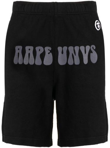 Short de sport en coton à logo brodé - AAPE BY *A BATHING APE® - Modalova