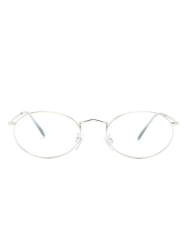 Lunettes de soleil rondes à logo gravé - Giorgio Armani - Modalova