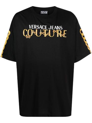 T-shirt à détail de chaine - Versace Jeans Couture - Modalova