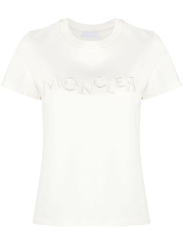 T-shirt en coton à logo brodé - Moncler - Modalova