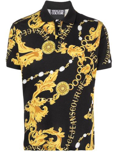 Polo à motif baroque imprimé - Versace Jeans Couture - Modalova