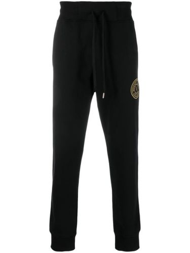 Pantalon de jogging en coton à logo brodé - Versace Jeans Couture - Modalova