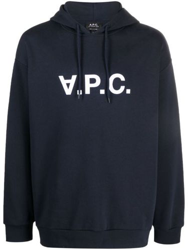Hoodie en coton biologique à logo imprimé - A.P.C. - Modalova