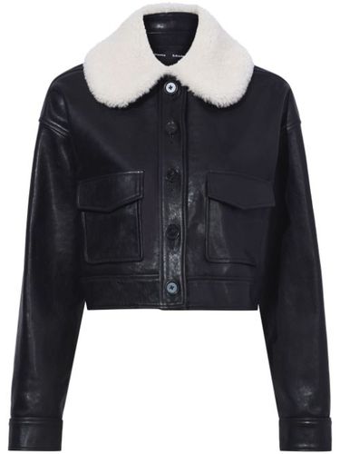 Veste en cuir à col lainé - Proenza Schouler - Modalova