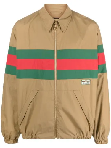 Veste zippée à rayures Web - Gucci - Modalova