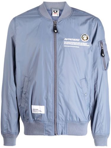 Veste bomber zippée à logo imprimé - AAPE BY *A BATHING APE® - Modalova
