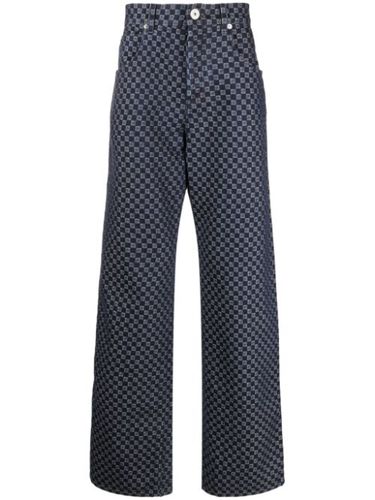 Pantalon ample à motif monogrammé - Balmain - Modalova