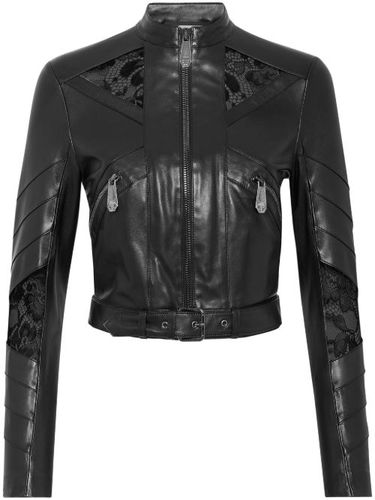 Veste en cuir à ornements en dentelle - Philipp Plein - Modalova