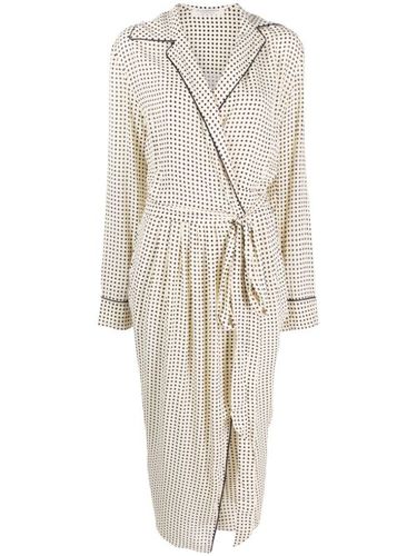 Robe mi-longue ceinturée à pois - Philosophy Di Lorenzo Serafini - Modalova
