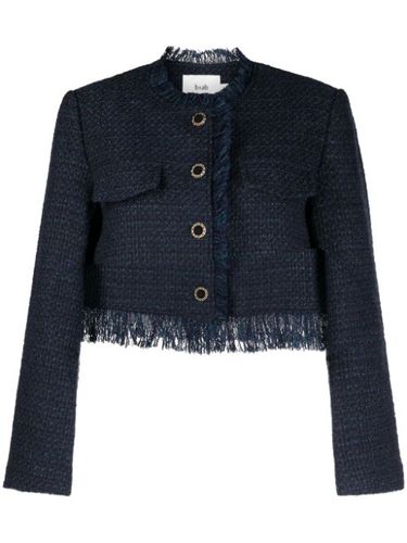 Veste crop en tweed à franges - b+ab - Modalova