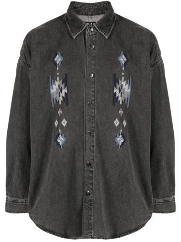 Chemise en jean à broderies - FIVE CM - Modalova