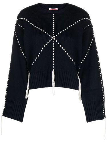 Pull en laine mélangé à coutures Sashiko - Kenzo - Modalova