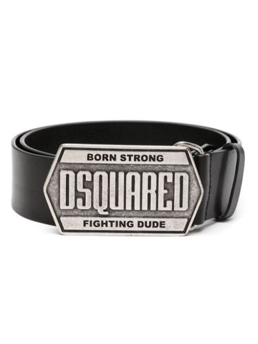 Ceinture en cuir à plaque logo - DSQUARED2 - Modalova