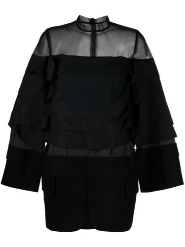 Robe courte à design à empiècements - sacai - Modalova