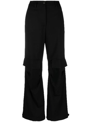 Pantalon évasé en laine à poches cargo - P.A.R.O.S.H. - Modalova