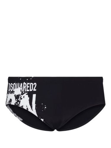 Slip de bain à logo imprimé - DSQUARED2 - Modalova