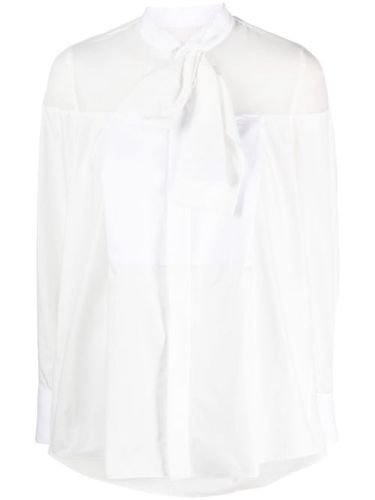 Sacai chemise à col noué - Blanc - sacai - Modalova